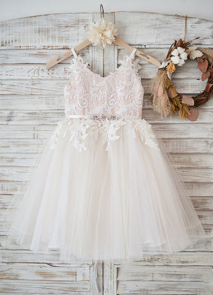 Robe Midi Enfant Dentelle Blanche