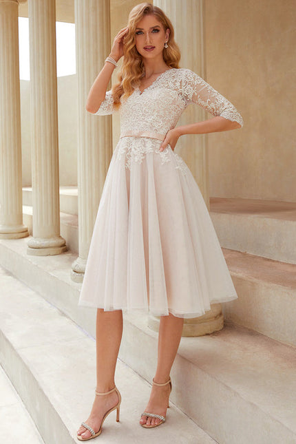 Robe Midi Tulle Écrue - gallery 4