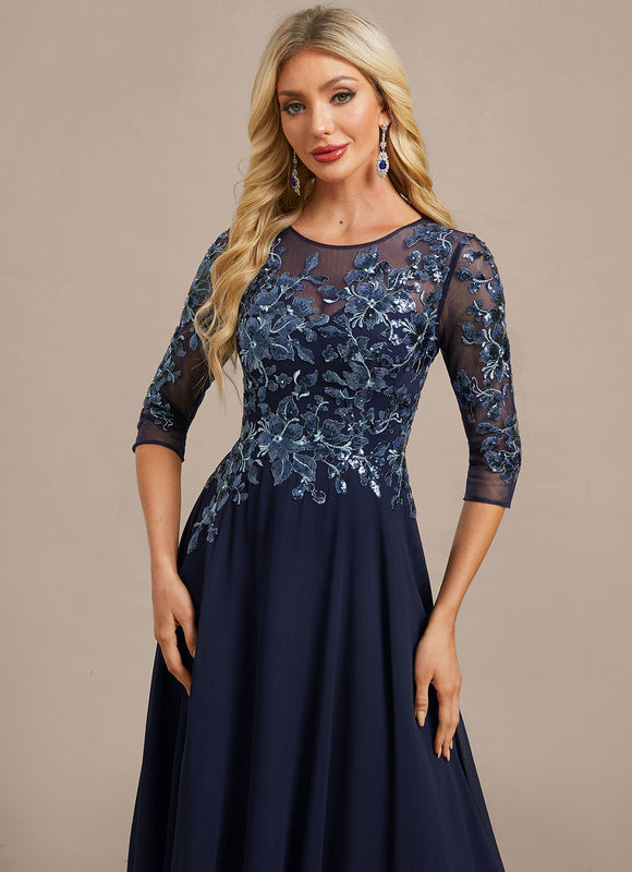 Midi Robe Habillée Pour Mariage Femme 60 Ans - gallery 1