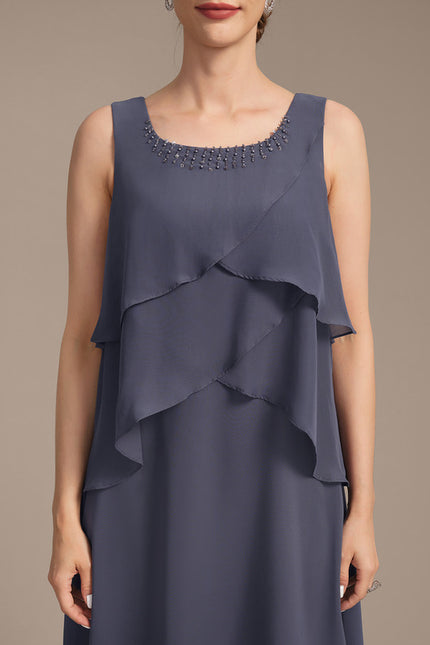Robe Midi Mousseline Drapée - gallery 8