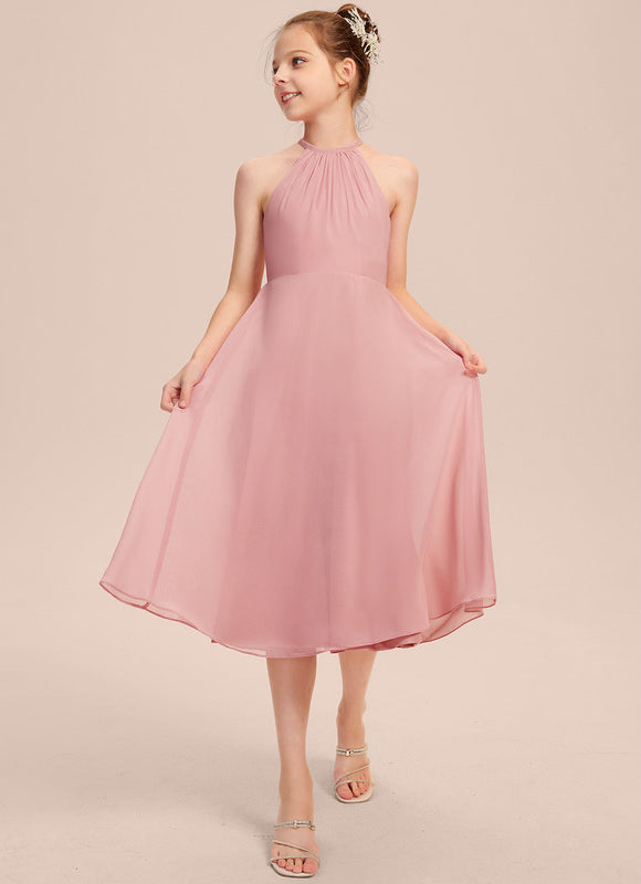 Robe Midi Mousseline Verte - gallery 5