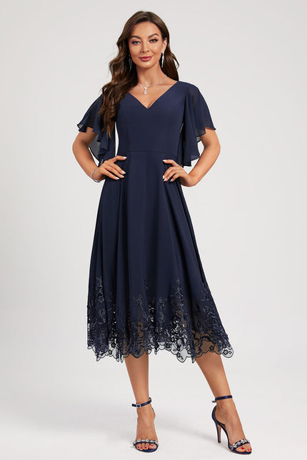Robe Midi Émeraude Dentelle - gallery 6