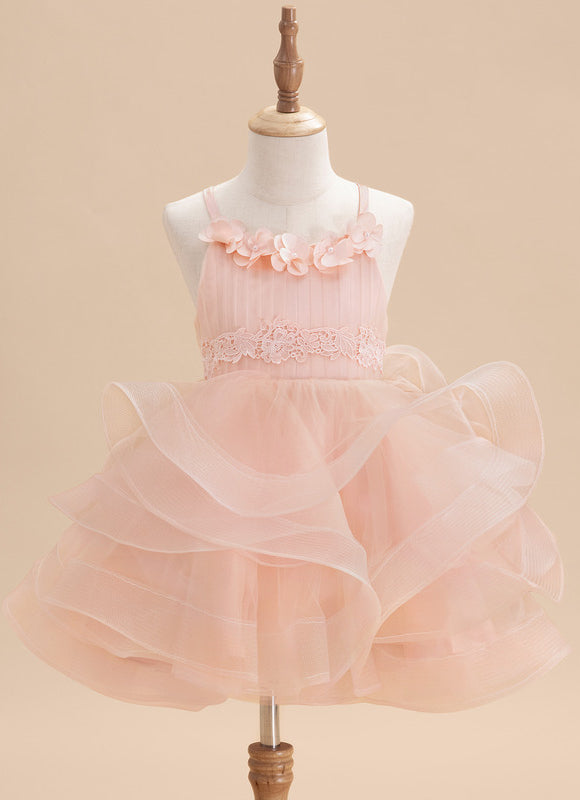 Robe Midi Fille Rose Tulle