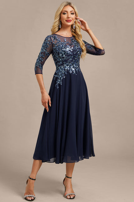Midi Robe Habillée Pour Mariage Femme 60 Ans - gallery 5