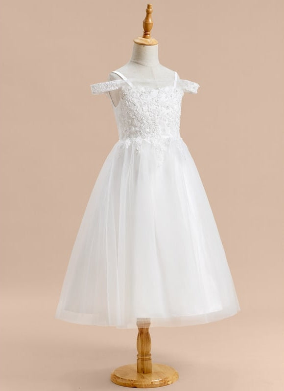 Robe Midi Enfant Mariage Tulle - gallery 1