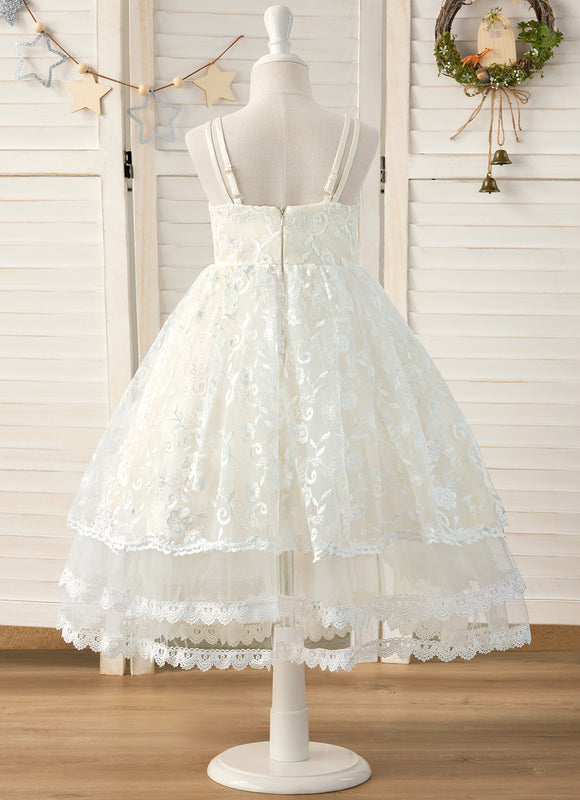 Robe Midi En Dentelle Ivoire - gallery 8