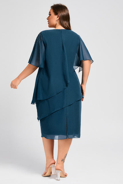 Robe Midi Ondulée Émeraude - gallery 8