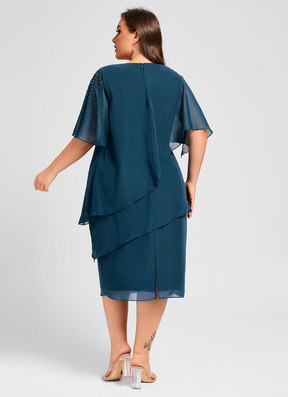 Robe Midi Ondulée Émeraude - gallery 8