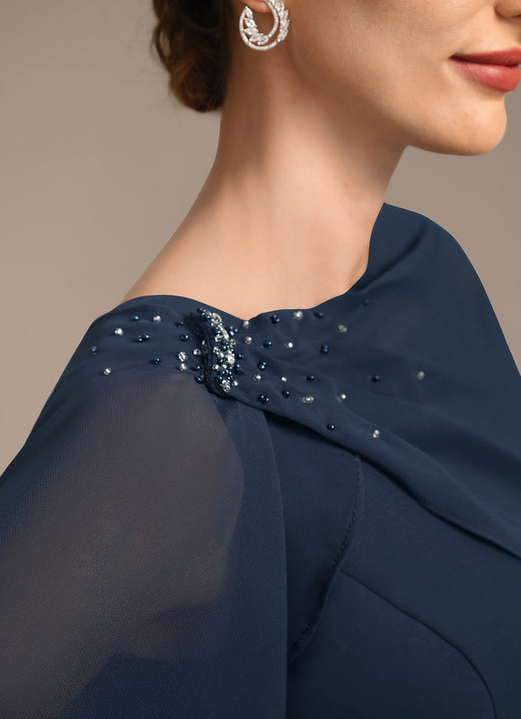 Robe Midi Marine Élégante - gallery 5