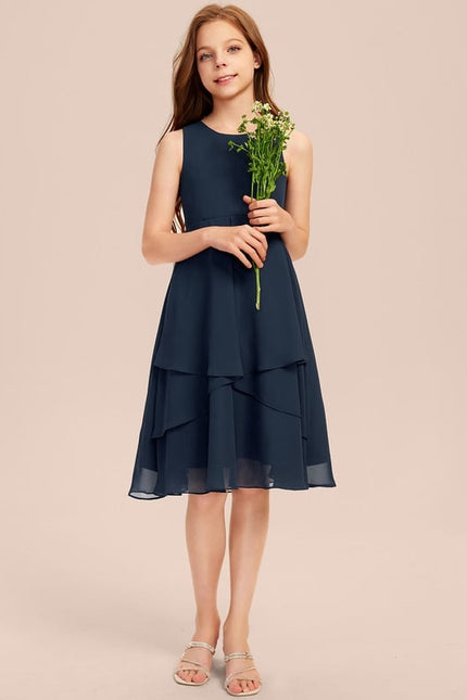 Robe Midi Évasée Marine
