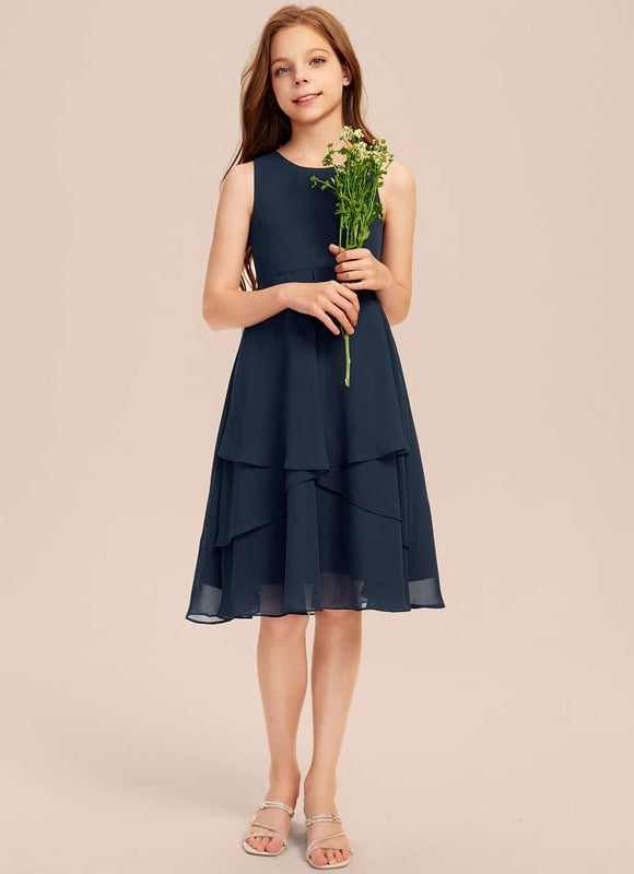 Robe Midi Évasée Marine