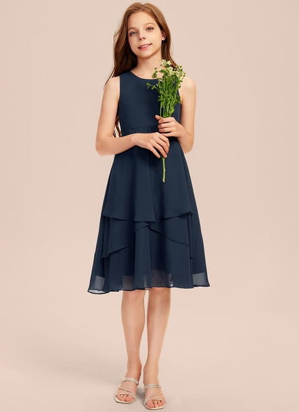Robe Midi Évasée Marine
