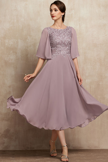 Robe Midi Flottante Lavande