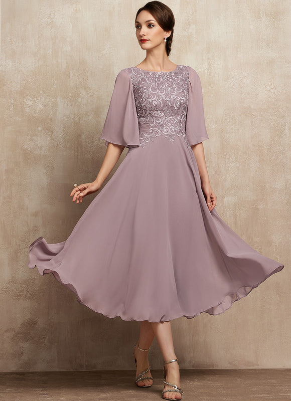 Robe Midi Flottante Lavande