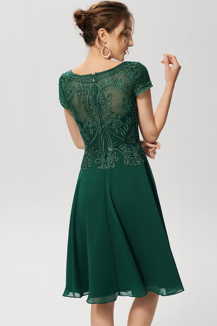 Robe Midi Grise Éclatante - gallery 4