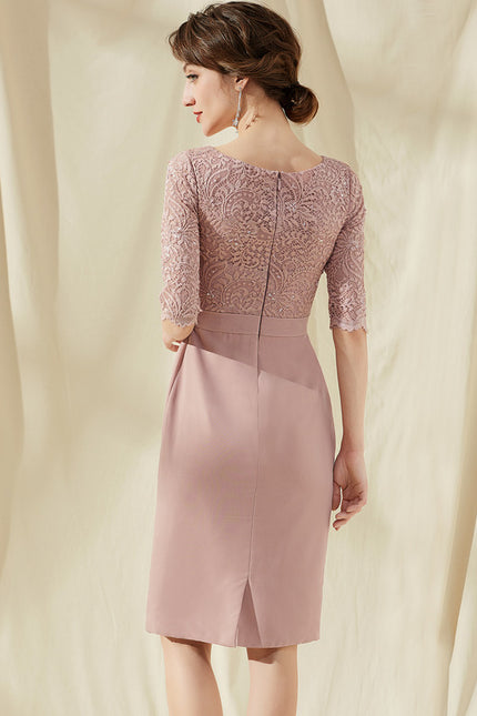 Robe Midi Rose Drapée - gallery 5