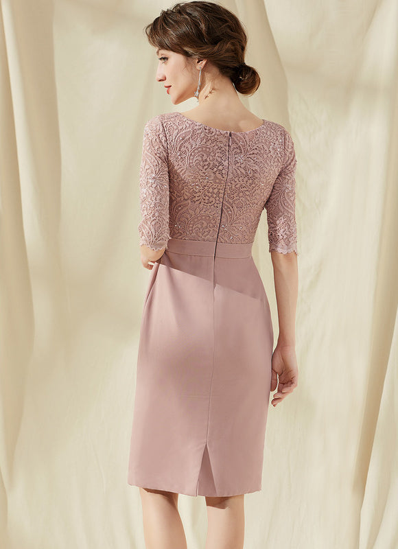 Robe Midi Rose Drapée - gallery 5