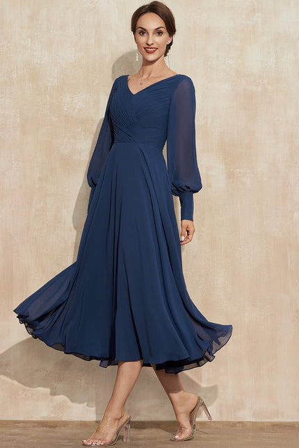 Robe Midi Fluide Marine - gallery 4