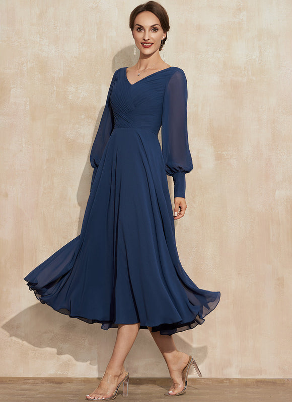 Robe Midi Fluide Marine - gallery 4