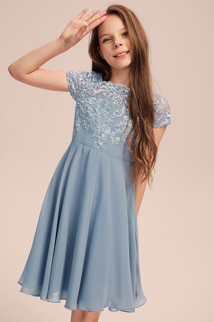 Robe Midi Aquarelle Céleste - gallery 4