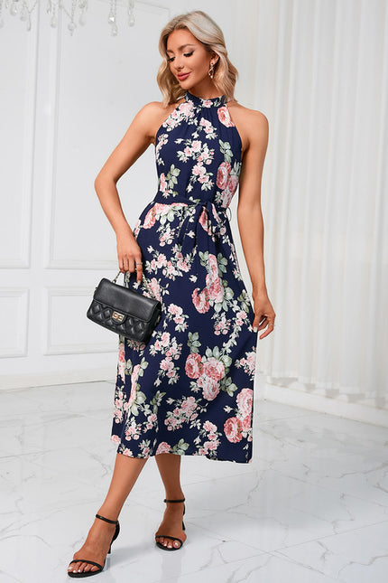 Robe Midi Midi Floral Aquatique - gallery 5