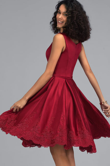Robe Midi Bordeaux Élégante - gallery 3