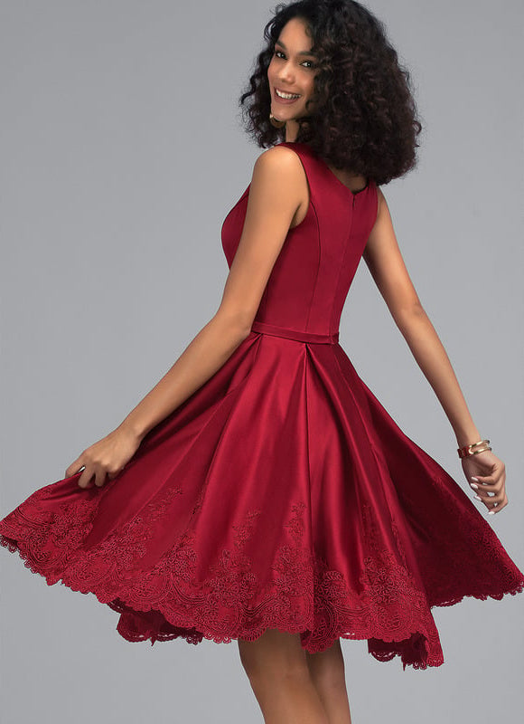 Robe Midi Bordeaux Élégante - gallery 3