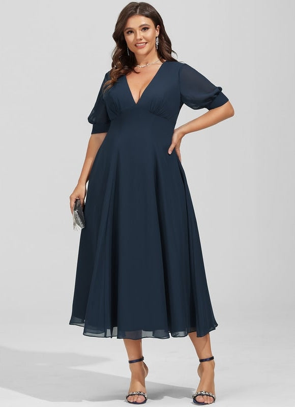 Robe Midi Fluide Grisâtre - gallery 8
