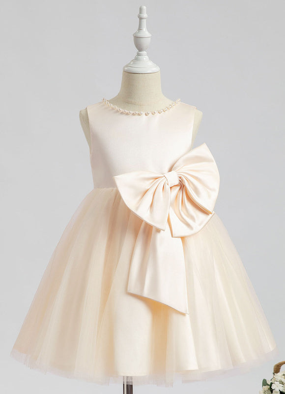 Robe Midi Satinée Écrue - gallery 1