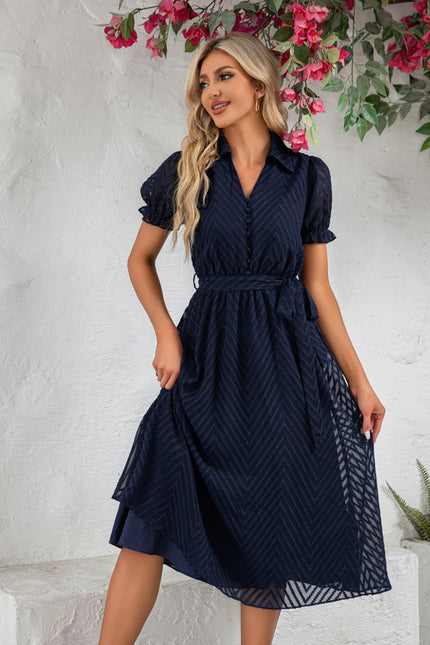 Robe Midi Chic Rayée - gallery 1