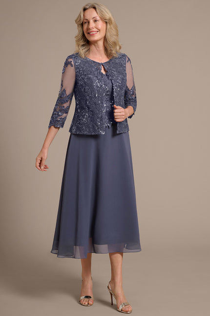 Robe Midi Manche 3 4 - gallery 3