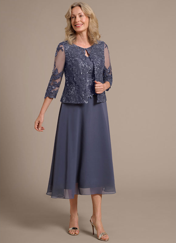 Robe Midi Manche 3 4 - gallery 3