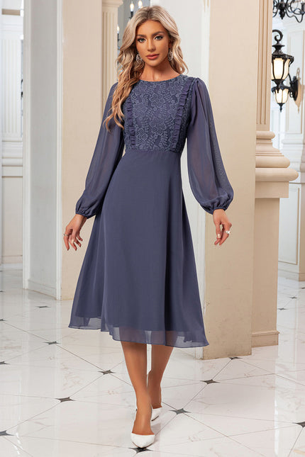 Robe Midi Bordeaux Aérienne - gallery 3