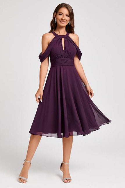 Robe Midi Violet Fluide