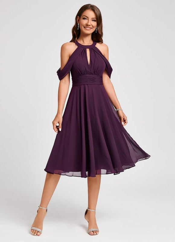 Robe Midi Violet Fluide