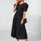 Robe Midi Noire Volants