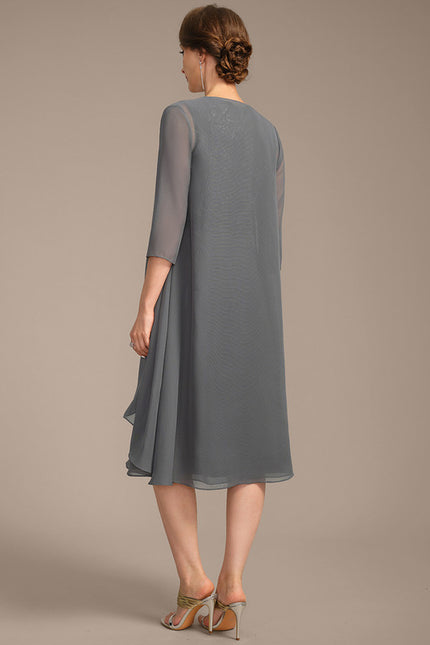 Robe Midi Sérénité Argentée - gallery 3