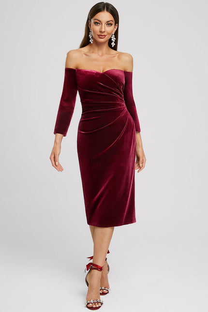 Robe Midi Velours Éclatant - gallery 3