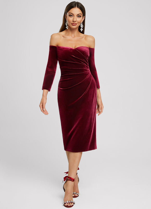 Robe Midi Velours Éclatant - gallery 3