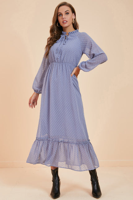 Robe Midi Nuageuse Sage - gallery 5