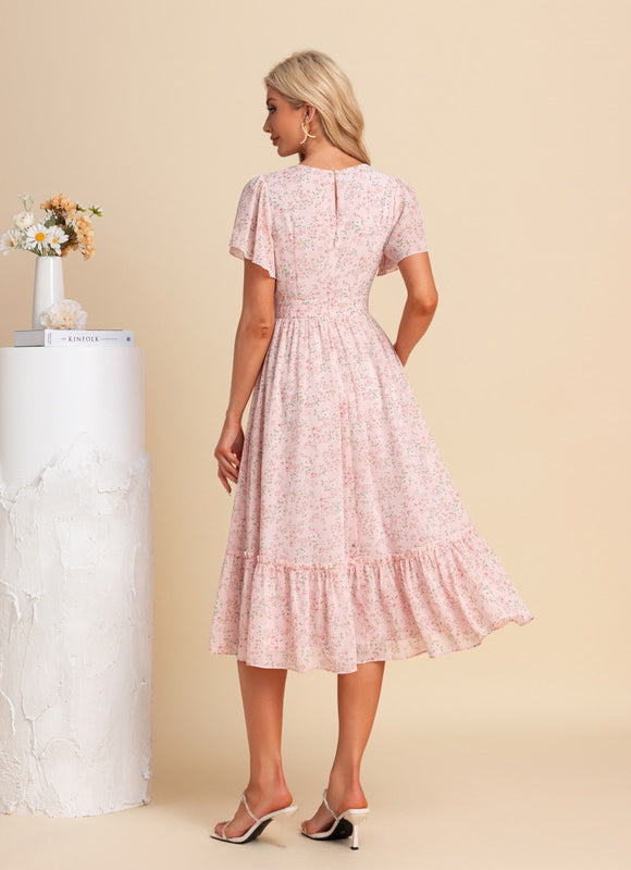 Robe Midi Florale Vaporeuse - gallery 1