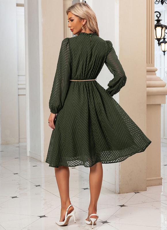 Robe Midi Chiffon Marine - gallery 7