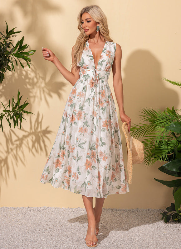 Robe Midi Florale Légère - gallery 4