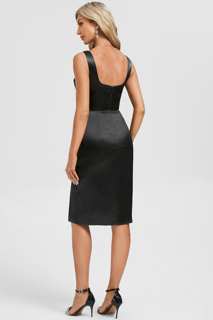 Robe Midi Moulante Noire - gallery 6