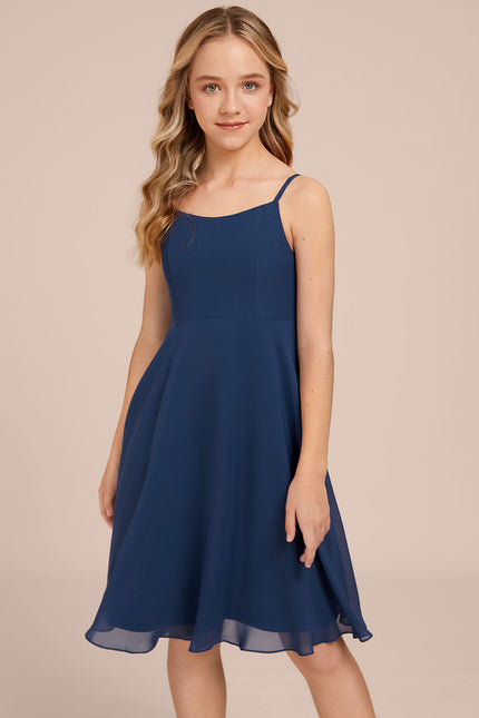 Robe Midi Évasée Marine - gallery 2