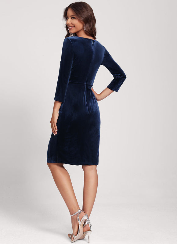 Robe Midi Velours Nuit - gallery 1