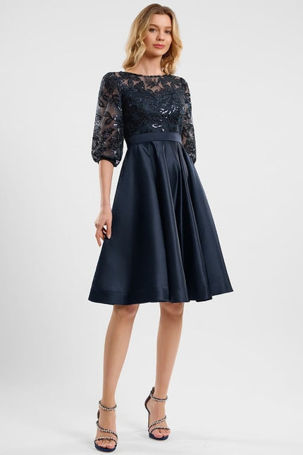 Robe De Soiree Midi Manche Longue