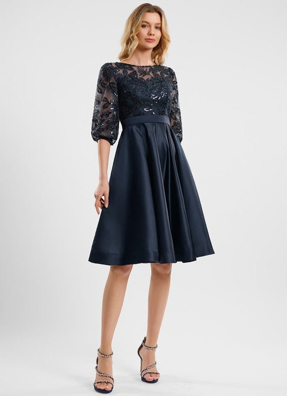 Robe De Soiree Midi Manche Longue