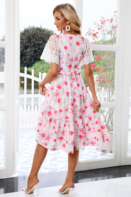 Robe Midi Fleurie Midi Col V - gallery 3