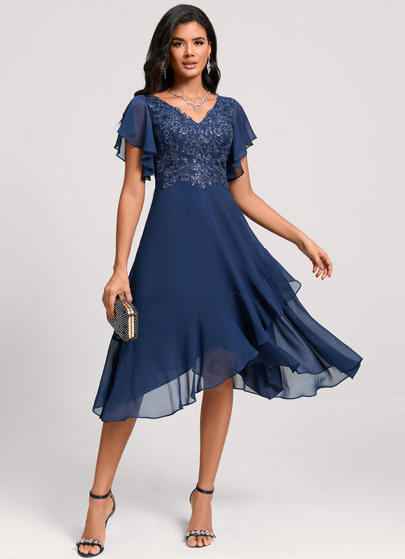 Robe Midi Fluide À Volants - gallery 2